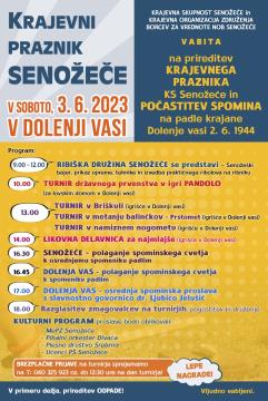 Plakat, program praznika KS Senožeče 2023[29]